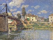 Alfred Sisley Bridge at Villeneuve la Garenne. oil painting artist
